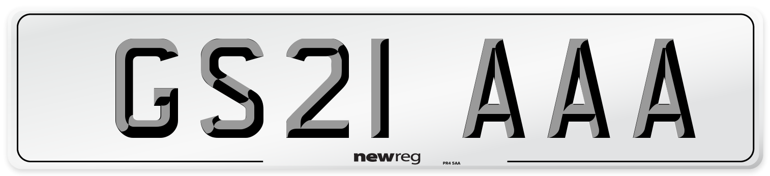 GS21 AAA Number Plate from New Reg